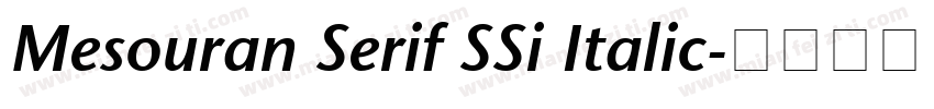 Mesouran Serif SSi Italic字体转换